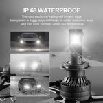 FV7 2Pcs H4 LED Headlights 120W 6000K High Low Beam Waterproof Car Front Driving Lamp