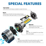 FV7 2Pcs LED Headlights 120W 6000K High Low Beam Waterproof Car Front Driving Lamp