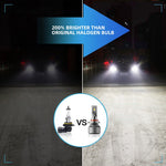 FV7 2Pcs LED Headlights 120W 6000K High Low Beam Waterproof Car Front Driving Lamp