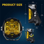 5 Inch Round Spotlight Car Front Bumper Lamp IP67 Waterproof Aluminum Shell LED Floodlight