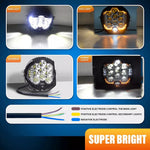 5 Inch Round Spotlight Car Front Bumper Lamp IP67 Waterproof Aluminum Shell LED Floodlight