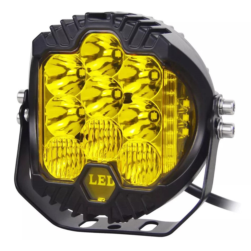 7 Inch Round Spotlight Car Front Bumper Lamp IP67 Waterproof Aluminum Shell LED Floodlight