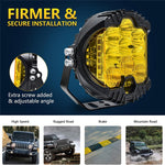 7 Inch Round Spotlight Car Front Bumper Lamp IP67 Waterproof Aluminum Shell LED Floodlight