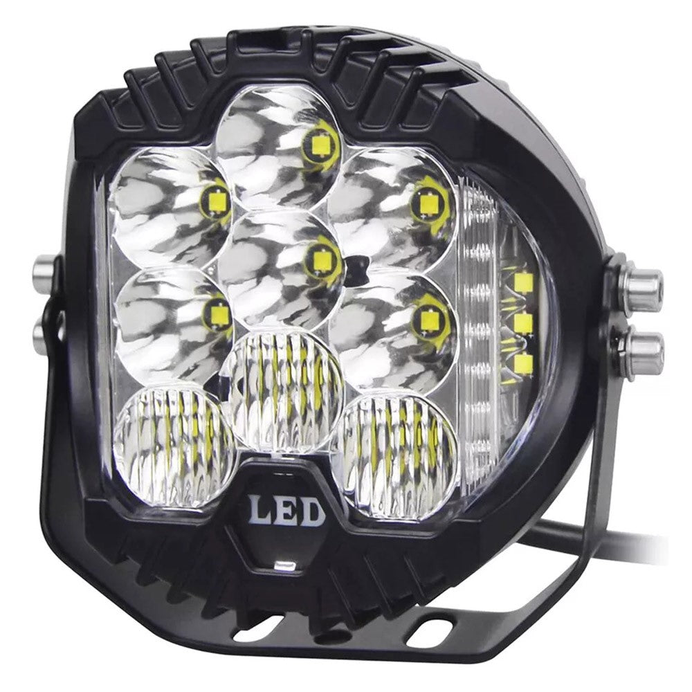 7 Inch Round Spotlight Car Front Bumper Lamp IP67 Waterproof Aluminum Shell LED Floodlight