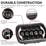 105W High Power IP67 Waterproof High Low Beam Square Car LED Headlight for 5x7 6x7 Inch Vehicles