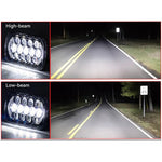 105W High Power IP67 Waterproof High Low Beam Square Car LED Headlight for 5x7 6x7 Inch Vehicles