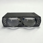 Dual Lens LED Fog Light White + Yellow Light 10W High Low Beam Motorcycle Headlight