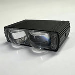 Dual Lens LED Fog Light White + Yellow Light 10W High Low Beam Motorcycle Headlight