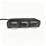 Triple Lens LED Fog Light White + Yellow Light 10W High Low Beam Motorcycle Headlight