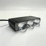 Triple Lens LED Fog Light White + Yellow Light 10W High Low Beam Motorcycle Headlight