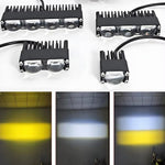 2-LED-grillbelysning, IP67 vandtæt 18W gul og hvid tofarvet ekstralys til SUV, ATV og lastbil