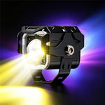 Motorcycle LED Spotlight 15W Auxiliary Headlight Red Blue Yellow White Fog Lamp