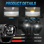 M8 Motorcycle LED Light 40W 5500LM IP68 Waterproof Dual Beam Spotlight for Off-Road