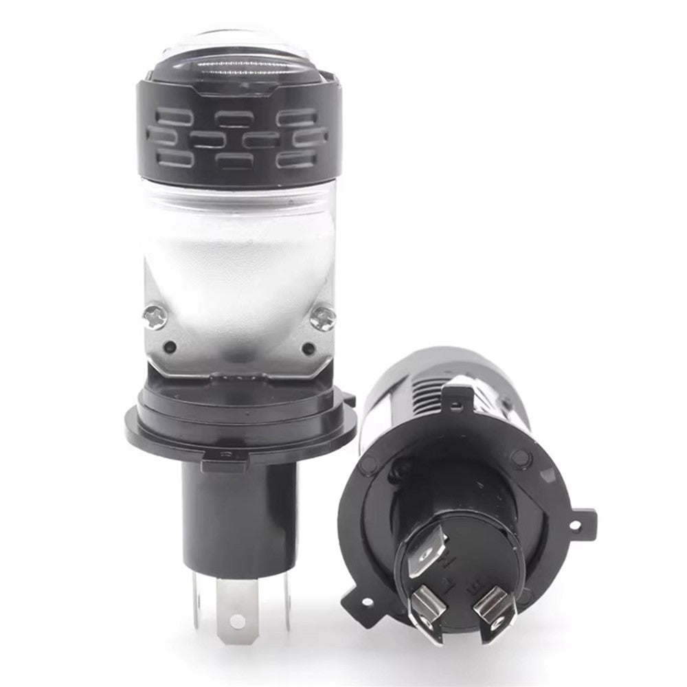 H4 LED Projector Headlight 12-60V 20W IP68 Waterproof High Low Beam Motorcycle Fog Lamp