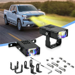 S7 16W LED Grille Light Spotlight High Low Beam Fog Light with 3 Lighting Modes for Car Truck SUV Motorcycle