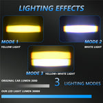 S7 16W LED Grille Light Spotlight High Low Beam Fog Light with 3 Lighting Modes for Car Truck SUV Motorcycle