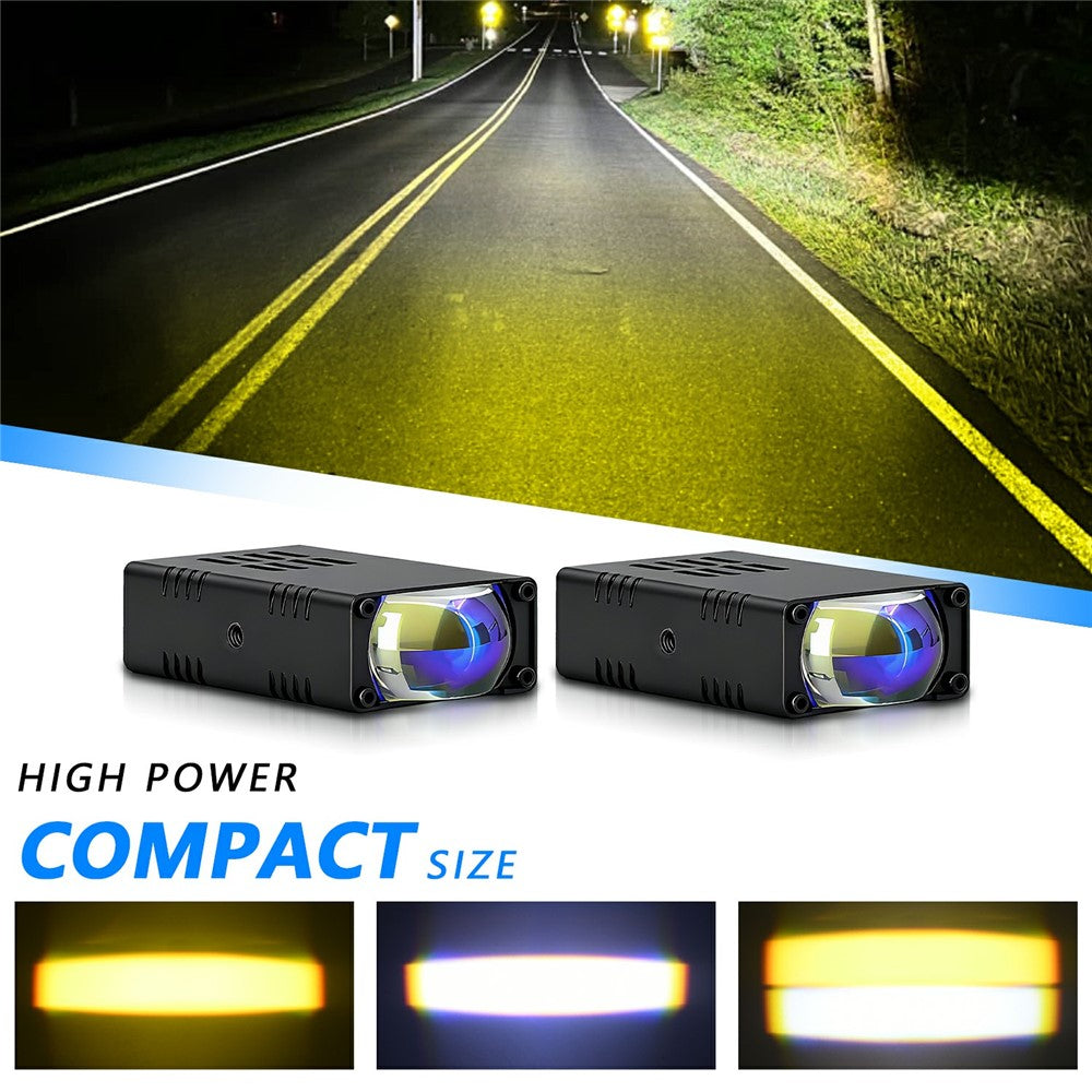 S7 16W LED Grille Light Spotlight High Low Beam Fog Light with 3 Lighting Modes for Car Truck SUV Motorcycle