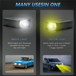 S7 16W LED Grille Light Spotlight High Low Beam Fog Light with 3 Lighting Modes for Car Truck SUV Motorcycle
