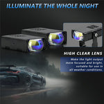 S7 16W LED Grille Light Spotlight High Low Beam Fog Light with 3 Lighting Modes for Car Truck SUV Motorcycle
