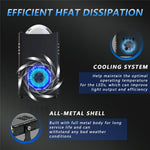 S7 16W LED Grille Light Spotlight High Low Beam Fog Light with 3 Lighting Modes for Car Truck SUV Motorcycle