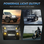 S7 16W LED Grille Light Spotlight High Low Beam Fog Light with 3 Lighting Modes for Car Truck SUV Motorcycle
