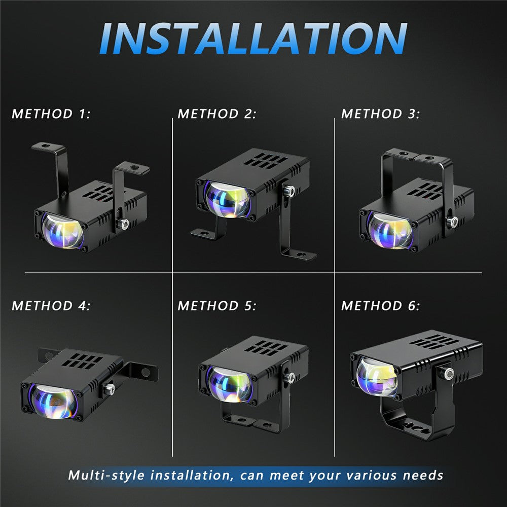 S7 16W LED Grille Light Spotlight High Low Beam Fog Light with 3 Lighting Modes for Car Truck SUV Motorcycle