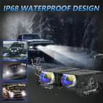 S7 16W LED Grille Light Spotlight High Low Beam Fog Light with 3 Lighting Modes for Car Truck SUV Motorcycle