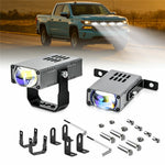 S10 16W LED Auxiliary Light Three Lighting Modes White Yellow Mixed Beam Fog Light for Vehicles SUV Truck Motorcycle