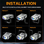 S10 16W LED Auxiliary Light Three Lighting Modes White Yellow Mixed Beam Fog Light for Vehicles SUV Truck Motorcycle