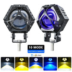 M1 PRO LED Spotlight 10 Lighting Modes IP68 Waterproof Motorcycle Car Headlight for Truck ATV