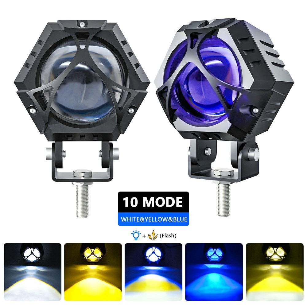 M1 PRO LED Spotlight 10 Lighting Modes IP68 Waterproof Motorcycle Car Headlight for Truck ATV