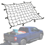 Latex Heavy Duty Cargo Net for Pickups Car Mesh Holes Cord Net for Truck Bed Roof Rack 120cmx90cm 88 Grids Cargo Organizer Net with Hooks