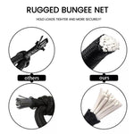 Rubber Cargo Net for Pickups Car Mesh Holes Cord Net Heavy Duty Truck Bed Roof Rack 120cmx90cm 88 Grids Cargo Organizer Net with Hooks
