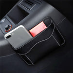 Car Dashboard Adhesive Storage Bag PU Leather Seat Seam Phone Sundries Holder Organizer