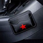 Car Dashboard Adhesive Storage Bag PU Leather Seat Seam Phone Sundries Holder Organizer