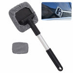 095 32.5-46.5cm Window Cleaner with Handle and Microfiber Cloth Cleaning Tool Car Windshield Cleaning Device