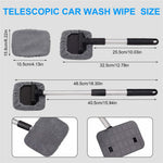 095 32.5-46.5cm Window Cleaner with Handle and Microfiber Cloth Cleaning Tool Car Windshield Cleaning Device