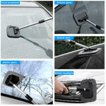 095 32.5-46.5cm Window Cleaner with Handle and Microfiber Cloth Cleaning Tool Car Windshield Cleaning Device