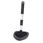 130 Window Windshield Cleaning Tool with 34-49cm Extendable Handle and Microfiber Cloth Car Window Cleaner Triangle Cleaning Wipe