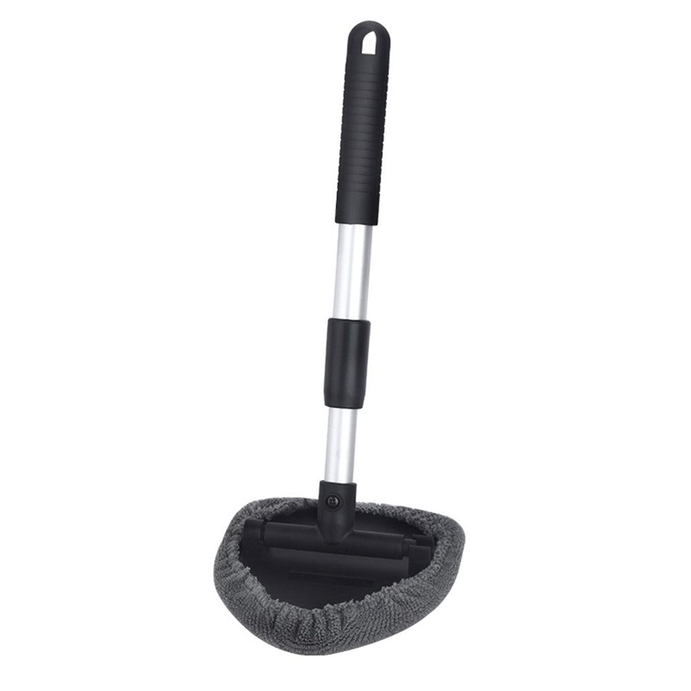 130 Window Windshield Cleaning Tool with 34-49cm Extendable Handle and Microfiber Cloth Car Window Cleaner Triangle Cleaning Wipe