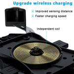 ZH-1288C1 Rotation Motorcycle Qi Wireless+USB Fast Charging Phone Mount Charger Handlebar Cellphone Holder