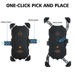 ZH-1288C1 Rotation Motorcycle Qi Wireless+USB Fast Charging Phone Mount Charger Handlebar Cellphone Holder
