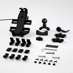 CS-1098A1 360 Degree Rotation Phone Holder Motorcycle Rearview Mirror / Handlebar Mount Bracket with USB Charging Port