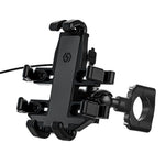 CS-1098A1 360 Degree Rotation Phone Holder Motorcycle Rearview Mirror / Handlebar Mount Bracket with USB Charging Port