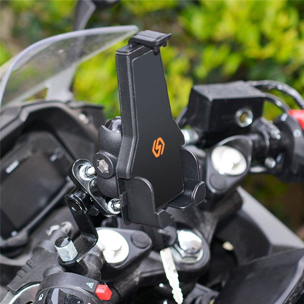 CS-1287A1 Motorcycle Rearview Mirror / Handlebar Mount Mobile Phone Holder Electric Vehicle GPS Bracket