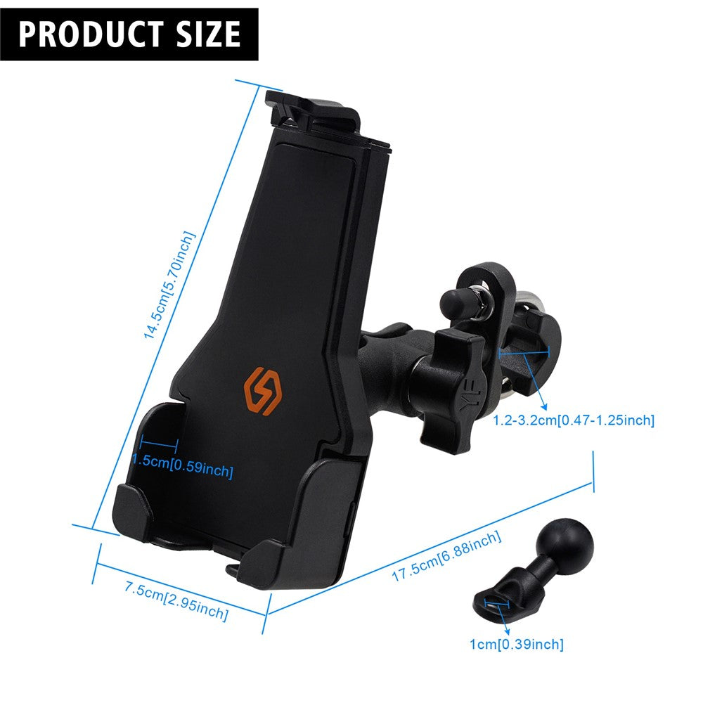 CS-1287A1 Motorcycle Rearview Mirror / Handlebar Mount Mobile Phone Holder Electric Vehicle GPS Bracket