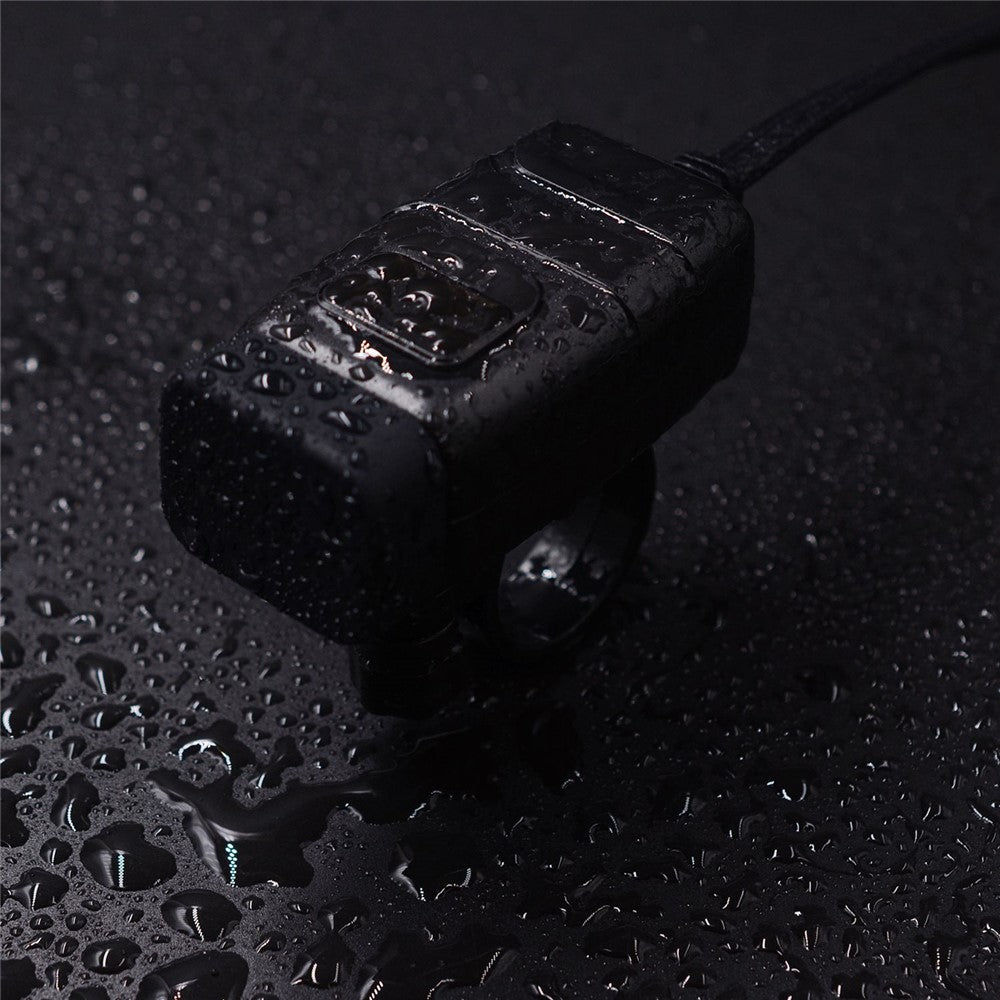 WUPP ZH-854A Motorcycle Handlebar Dual USB QC3.0 Phone Charger Voltmeter Fast Charge Adapter with Switch