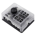 WUPP CS-3394A1 6 Way Blade Fuse Block with Negative Bus LED Indicator for Car Boat Van SUV