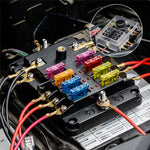 WUPP CS-3394A1 6 Way Blade Fuse Block with Negative Bus LED Indicator for Car Boat Van SUV