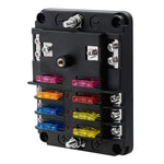 WUPP CS-3394A1 6 Way Blade Fuse Block with Negative Bus LED Indicator for Car Boat Van SUV